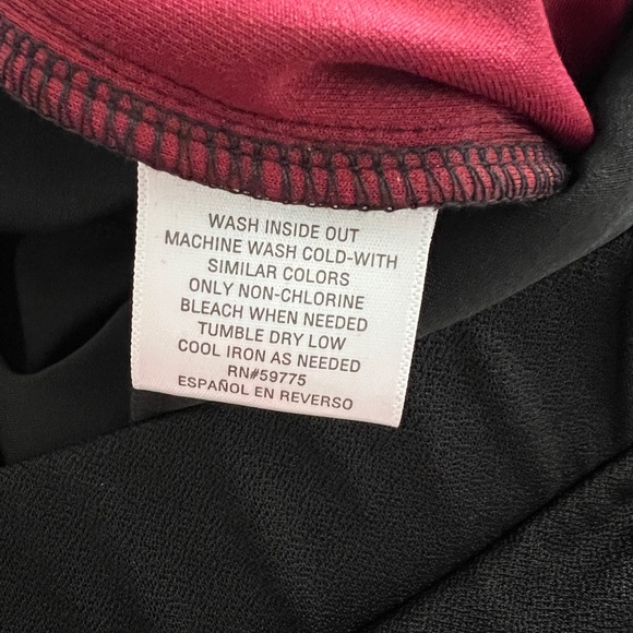 XOXO BLACK Snap-Side Drip Track Pants MAROON WINE White NWT S Caj to Dressy Y2K - Picture 11 of 11